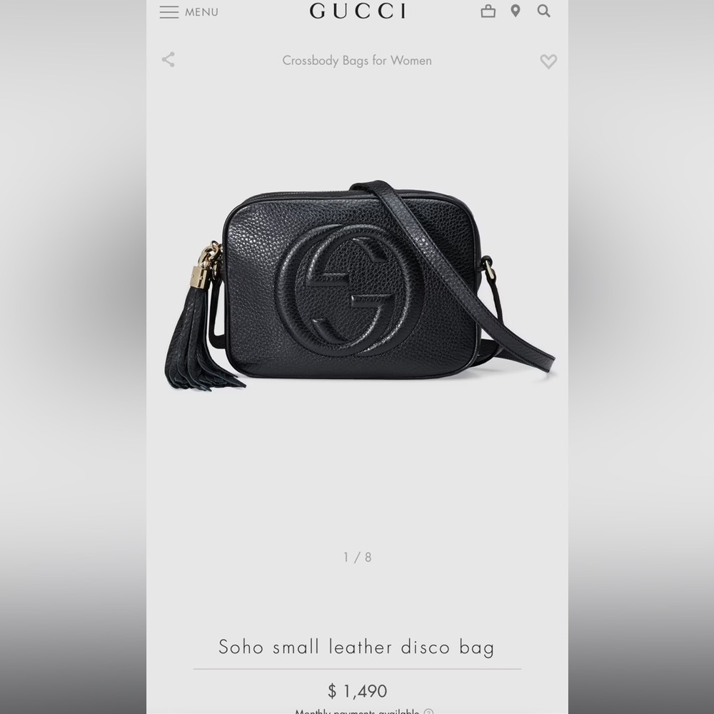 Gucci small leather disco bag